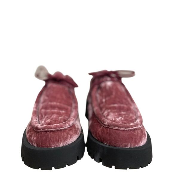 Free People Convertible Velvet Loafer Oxfords In Smoked Pink Women's Sz 8.5 - Picture 3 of 7